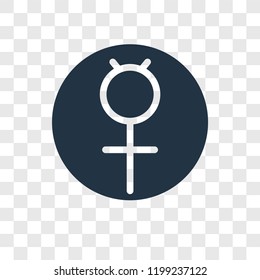 Mercury vector icon isolated on transparent background, Mercury transparency logo concept