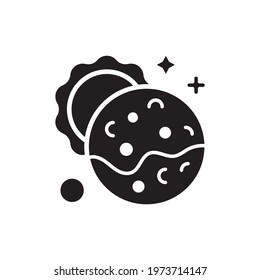 Mercury vector solid icon. Space symbol EPS 10 file