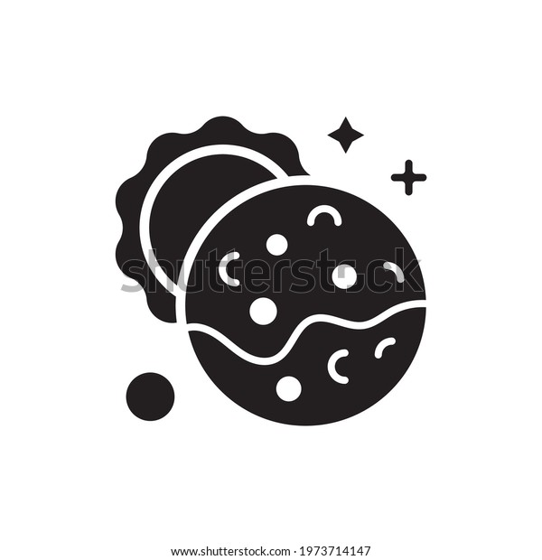 Mercury\
vector solid icon. Space symbol EPS 10\
file
