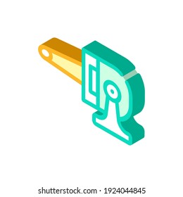 Quecksilber-Quarz-Bestrahler isometrischer Icon Vektorgrafik. Quecksilber-Quarzbestrahlungszeichen einzelne Symbolillustration
