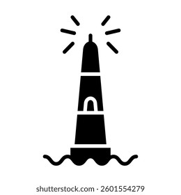 Mercusuar icon in glyph style