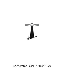 mercusuar. lighthouse icon logo illustration