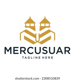 diseño de logotipo mercusuar plantilla vectorial moderna
