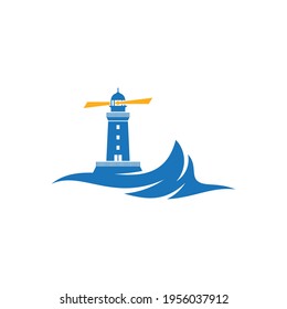 Mercusuar logo design vector illustration, Creative Mercusuar logo design concept template, symbols icons