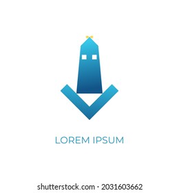 Diseño de logotipo Mercusuar ilustración vectorial, plantilla de diseño de logotipo Creative Mercusuar, iconos de símbolos
