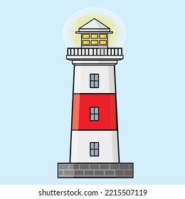 Mercusuar,marine ship navigation towers, Beacon building, lighthouse tower icon logo design illustration wallpaper