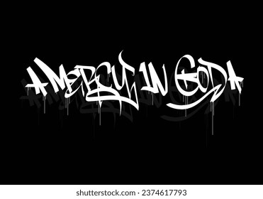 MERCY IN GOD word graffiti tag style