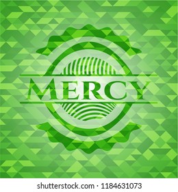 Mercy green mosaic emblem