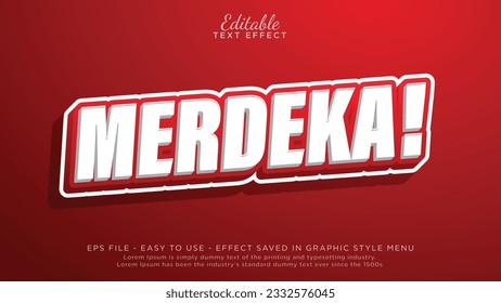 Merdeka 3d editable text effect	