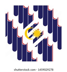 "Merdeka" Icon vector illustration inspiration. Malaysia independent day icon idea. 