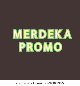 Merdeka Promo 3D Text Effect Vector