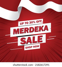 Merdeka sale deisgn banner template