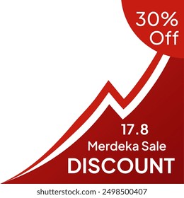 Merdeka Sale Discount design feed for social media.