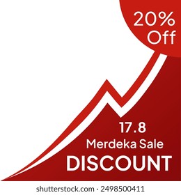 Merdeka Sale Discount design feed for social media.