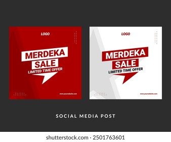 Merdeka Sale Template. Good used for banner and social media post - EPS 10 Vector