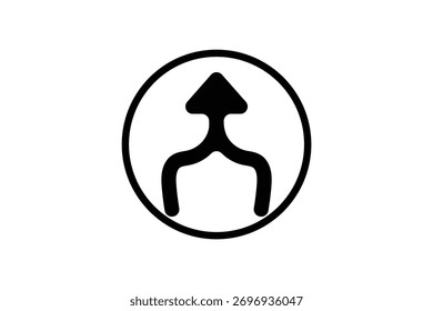 Merge arrow icon, two arrow merging icon, 