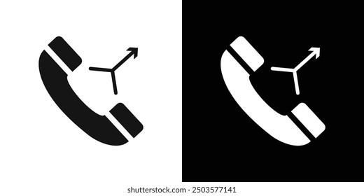 merge call icon line art vector