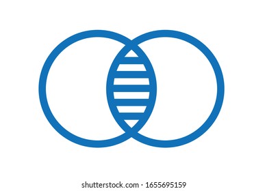 Symbol für Seekarten zusammenführen, Symbol-Vektorillustration kombinieren