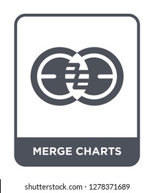 merge charts icon vector on white background, merge charts trendy filled icons from Business and analytics collection, merge charts vector illustration