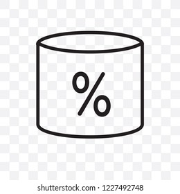 Merge charts vector linear icon isolated on transparent background, Merge charts transparency concept can be used for web and mobile