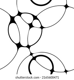 Merge Circle Seamless Pattern Black And White