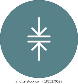 Merge, distance, arrow icon vector image. Can also be used for arrows and signs. Suitable for use on web apps, mobile apps and print media.