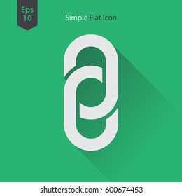 Merge Flat Icon. Simple Sign Of Connection. Vector Illustrated Symbol