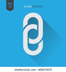 Merge Flat Icon. Simple Sign Of Connection. Vector Illustrated Symbol