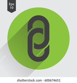 Merge Flat Icon. Simple Sign Of Connection. Vector Illustrated Symbol