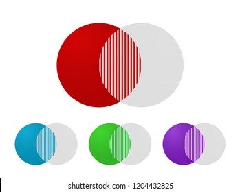 Merge Fusion Icon . Merger Pictogram Vector Circles