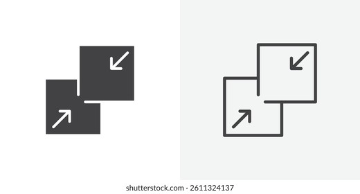 Merge icon collection. vector illustration set