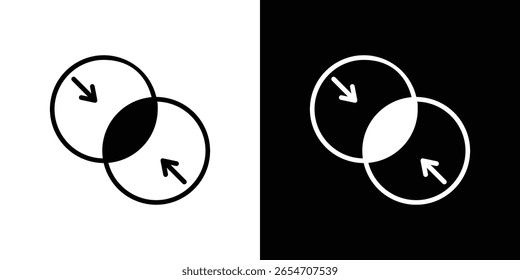 Icono de fusión de un Vector de estilo plano