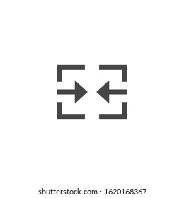 Merge icon isolated on white background. Display option symbol modern, simple, vector, icon for website design, mobile app, ui. Vector Illustration