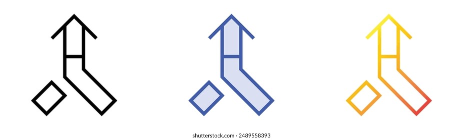 icono de combinación. Diseño de estilo de relleno lineal, azul y degradado aislado sobre fondo blanco