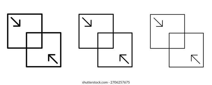 Merge icon linear style sign for mobile concept and web design.