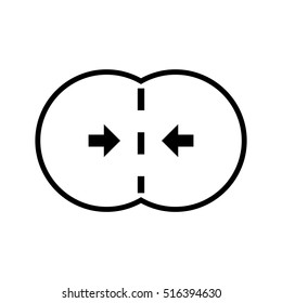 Merge icon - vector illustration.