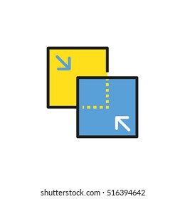 Merge icon - vector illustration.