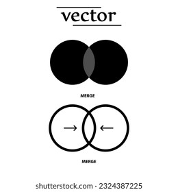 Merge icon - vector illustration, Merge icon set on white background..eps