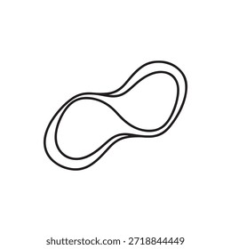 ícone de mesclagem vetor em estilo de arte de linha, ícone de vetor ilustração isolado no fundo branco