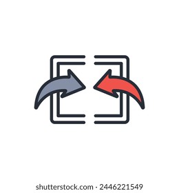 Merge icon. vector.Editable stroke.linear style sign for use web design,logo.Symbol illustration.
