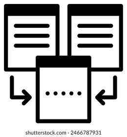 Merge icon for web, app, infographic, etc