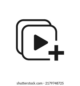 Merge or join video icon design isolated on white background. Vector illustration