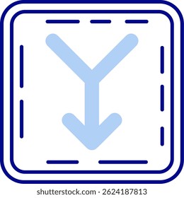 Merge Line vector Icon Design