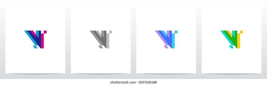 Merge Overlay Letter Logo Design V 