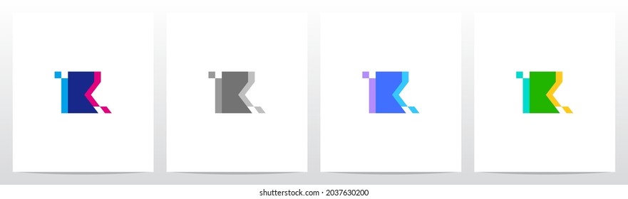 Merge Overlay Letter Logo Design R 