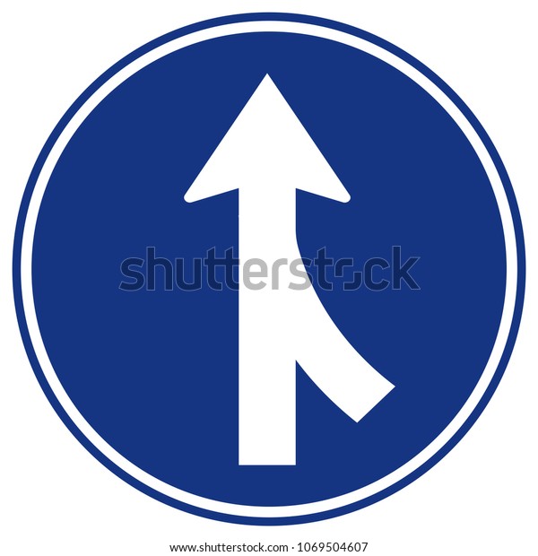 Merge Traffic Road Sign, Vector\
Illustration, Isolate On White Background Label.\
EPS10