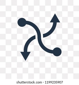 Merge vector icon isolated on transparent background, Merge transparency concept can be used web and mobile