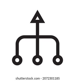 plantilla de diseño de iconos vectoriales de flechas combinadas