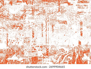 Merged grunge texture overlay with rough halftone details , lines for creative backgrounds and professional design projects useful for packaging, posters and modern digital layouts.
