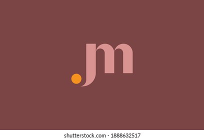 merged letter M with J, JM logo design